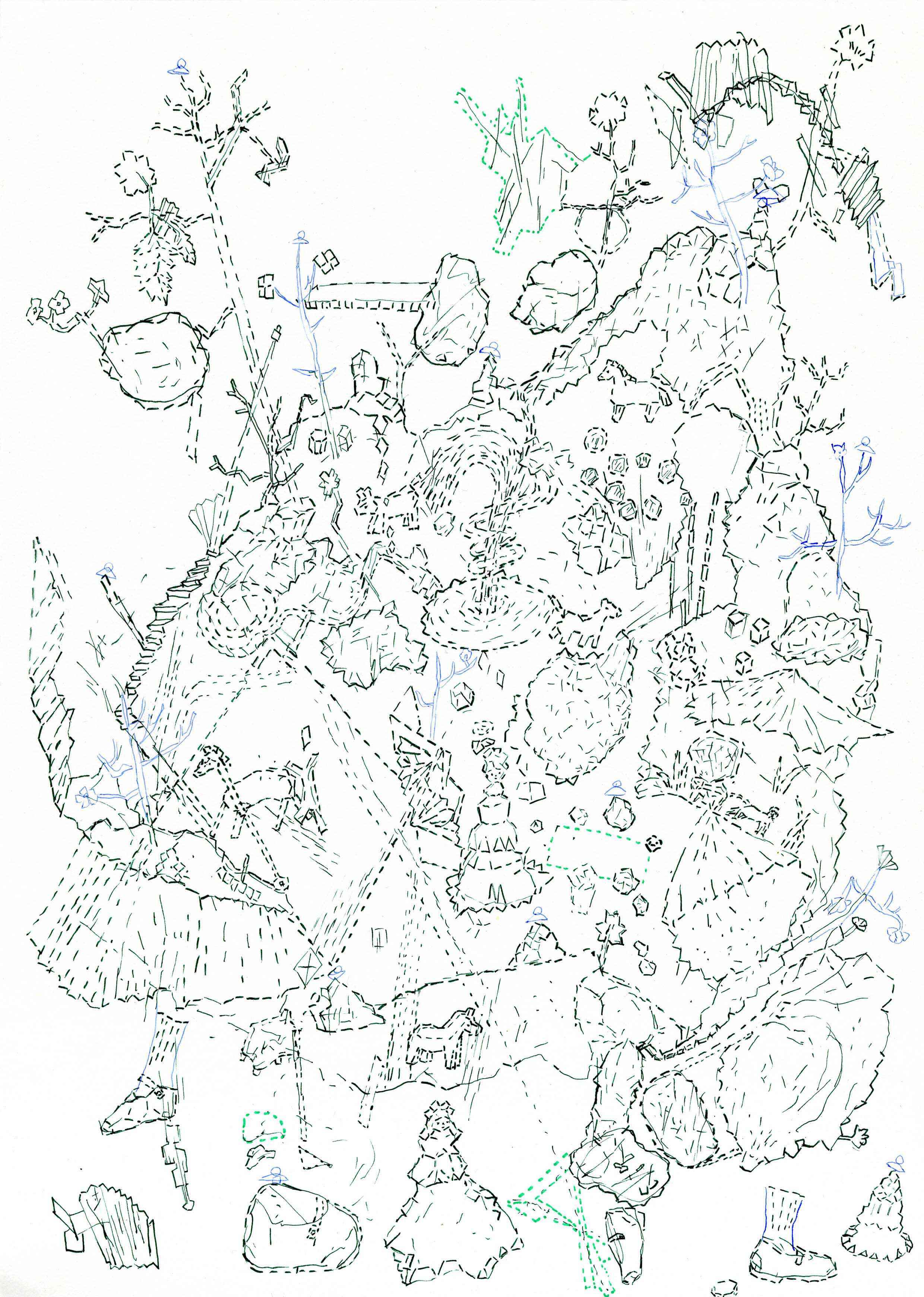 青木陵子作品《Sun over the Rock a Hundred Prayers》(圖片由香港藝術中心提供)