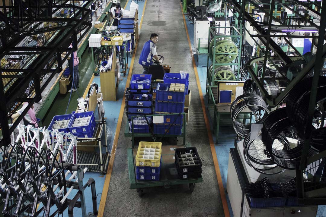 顏擇雅:台灣製造業底子並不差。照理說,除非我們了犯什麼錯,「中國製造2025」對台灣影響應該不大。圖為台中一間單車工廠。