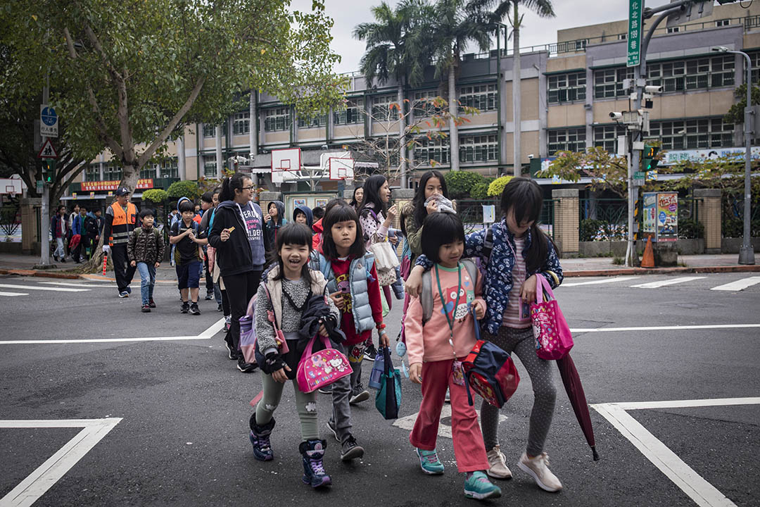 2019年3月11日,台北一所國小放學。